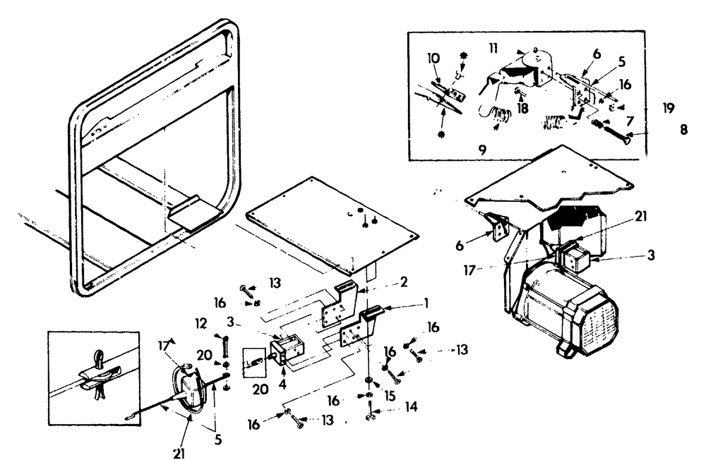 Idle Control Assembly Diagram and Parts List for 9404-2-3ZC40A  Briggs and Stratton Generator